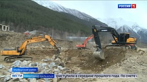Вести. Кабардино-Балкария В Эльбрусском районе строят новый канализационный коллектор