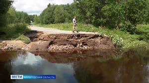 Вести. Вологодская область Дорожные службы восстанавливают транспортное сообщение в направлении Козлово – Закукобой под Череповцом