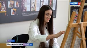 Вести. Кабардино-Балкария Экспозиция Илоны Этуевой открылась в колледже Нальчика