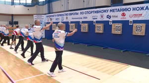 Вести. Калининград В Калининграде впервые провели чемпионат Европы по спортивному метанию ножа