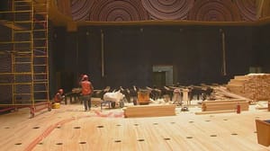 Вести Сочи Китайские строители укладывают акустический паркет в концертном центре в Сириусе