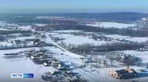 Vesti-Kursk - Kursk border covered with snow