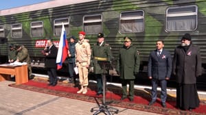 Вести – Амурская область Дух патриотизма: благовещенцы встретили агитпоезд "Сила в правде"