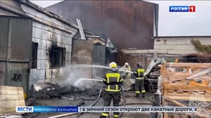 Вести. Кабардино-Балкария В Нальчике потушили пожар на улице Калининградской