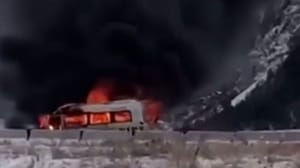 Вести. Дежурная часть - В Дагестане маршрутка загорелась на ходу