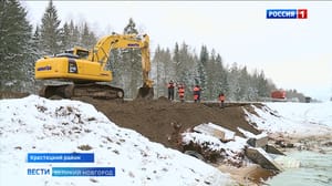 Вести. Великий Новгород Подтопление на трассе М-10