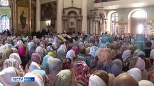 Вести-Курск 16 июня Крестный ход с иконой "Знамение" Курская Коренная завершился в местечке Свобода