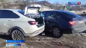 ВестиТамбов Три автомобиля столкнулись под Тамбовом