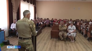 Вести-Курск В Курской области ученики Будановской школы встретились с ветеранами СВО