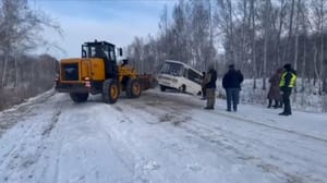 Новости В Новосибирской области пассажирский автобус попал в ДТП