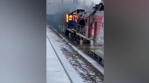 Vesti - Amur region - La locomotiva, in direzione di manutenzione, colto fuoco in Free